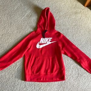 Men’s Red Nike Hoodie (WORN 2 TIMES) Size Medium, super clean!